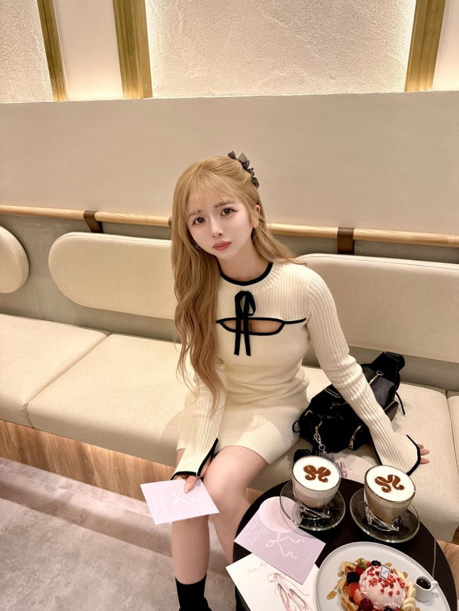 Lylana オープン ショート ワンピース